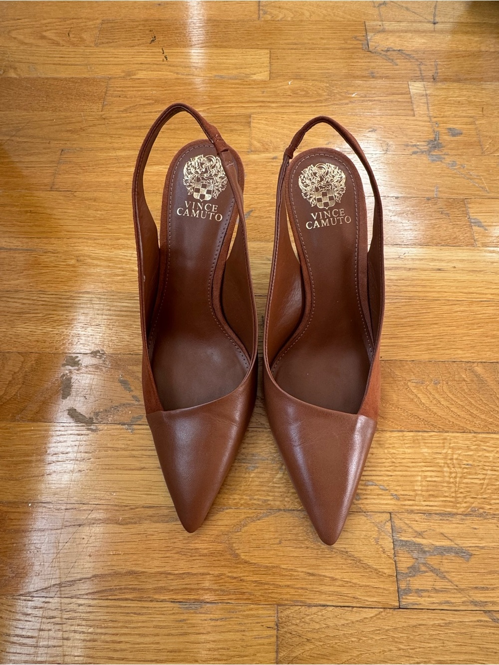 Vince Camuto Chestnut Pointed Slingback Pumps